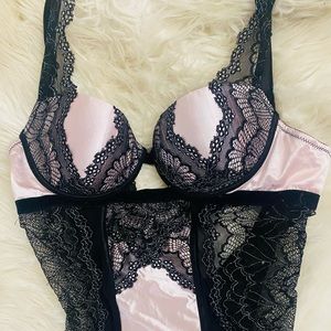 Sexy lace baby link lingerie dress with wire and garter